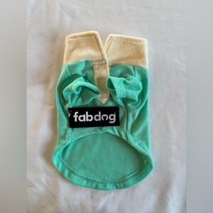 NWT Fabdog Seafoam and Cream Dog Shirt